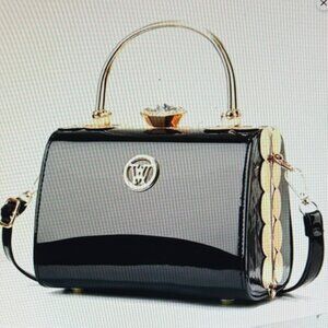 DANBAOLY Patent Leather Banquet Style Lined Crossbody Purse Handbag NWT